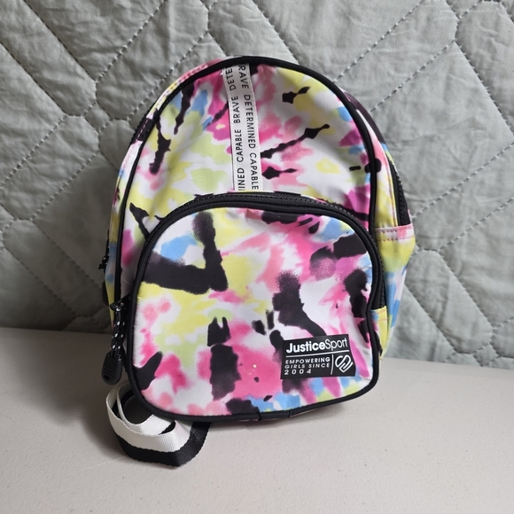 Justice Other - Justice Mini Sports Bag Tye Dye Multi-Color 
10" Backpack